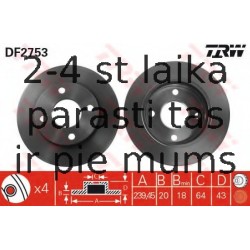 Bremžu diski TRW DF2753