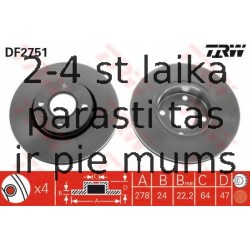 Bremžu diski TRW DF2751