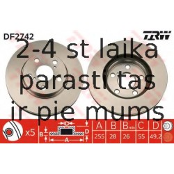 Bremžu diski TRW DF2742