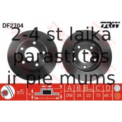Bremžu diski TRW DF2704