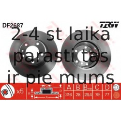 Bremžu diski TRW DF2687