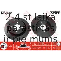 Bremžu diski TRW DF2639