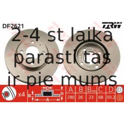 Bremžu diski TRW DF2621