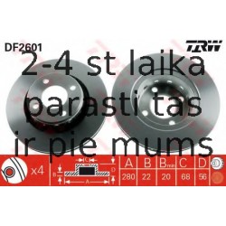 Bremžu diski TRW DF2601
