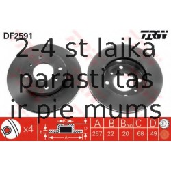 Bremžu diski TRW DF2591