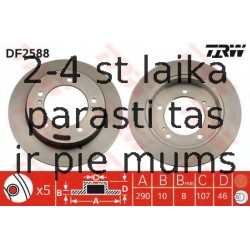 Bremžu diski TRW DF2588