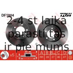 Bremžu diski TRW DF1804
