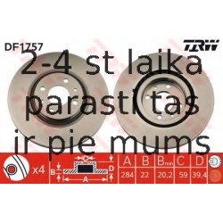 Bremžu diski TRW DF1757