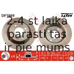 Bremžu diski TRW DF1669