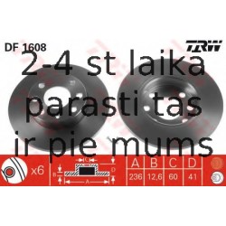Bremžu diski TRW DF1608