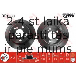 Bremžu diski TRW DF1583