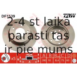 Bremžu diski TRW DF1539