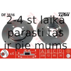Bremžu diski TRW DF1516