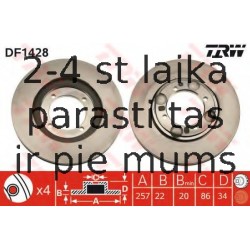 Bremžu diski TRW DF1428