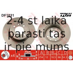 Bremžu diski TRW DF1031