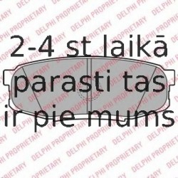 Комплект тормозных колодок, дисковый тормоз DELPHI LP2154