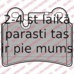 Комплект тормозных колодок, дисковый тормоз DELPHI LP2061