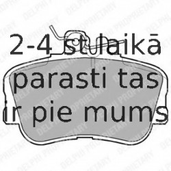 Комплект тормозных колодок, дисковый тормоз DELPHI LP881