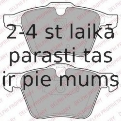 Комплект тормозных колодок, дисковый тормоз DELPHI LP1968