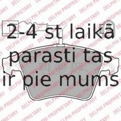 Комплект тормозных колодок, дисковый тормоз DELPHI LP1914