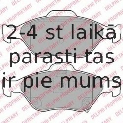 Комплект тормозных колодок, дисковый тормоз DELPHI LP2005