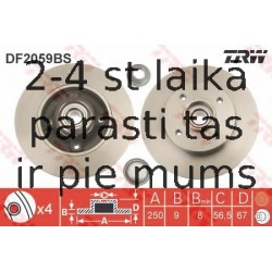 Bremžu diski TRW DF2059BS