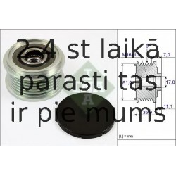 Ģeneratora brīvgaitas mehānisms INA 535 0022 10