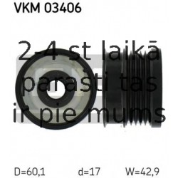 Ģeneratora brīvgaitas mehānisms SKF VKM 03406