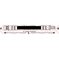 Тормозной шланг BREMBO T 68 037