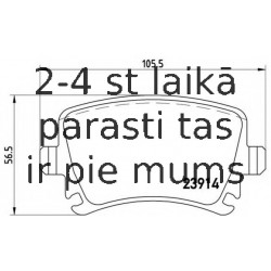 Bremžu uzliku kompl., Disku bremzes BREMBO P 85 073