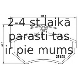 Bremžu uzliku kompl., Disku bremzes BREMBO P 85 032