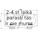 Bremžu uzliku kompl., Disku bremzes BREMBO P 83 140