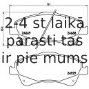 Bremžu uzliku kompl., Disku bremzes BREMBO P 83 109