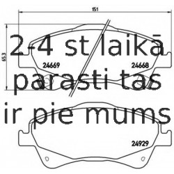 Bremžu uzliku kompl., Disku bremzes BREMBO P 83 109