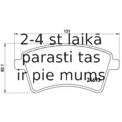 Bremžu uzliku kompl., Disku bremzes BREMBO P 68 044