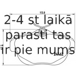Bremžu uzliku kompl., Disku bremzes BREMBO P 61 087
