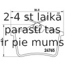 Bremžu uzliku kompl., Disku bremzes BREMBO P 61 084