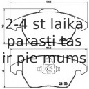 Bremžu uzliku kompl., Disku bremzes BREMBO P 61 076