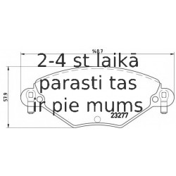 Bremžu uzliku kompl., Disku bremzes BREMBO P 61 071
