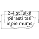 Bremžu uzliku kompl., Disku bremzes BREMBO P 61 068