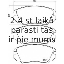 Bremžu uzliku kompl., Disku bremzes BREMBO P 59 054