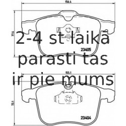 Bremžu uzliku kompl., Disku bremzes BREMBO P 59 049