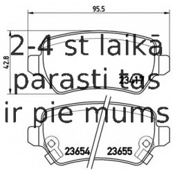 Bremžu uzliku kompl., Disku bremzes BREMBO P 59 038