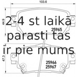 Bremžu uzliku kompl., Disku bremzes BREMBO P 56 098