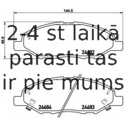 Bremžu uzliku kompl., Disku bremzes BREMBO P 56 088