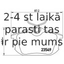 Bremžu uzliku kompl., Disku bremzes BREMBO P 54 023