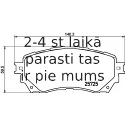 Bremžu uzliku kompl., Disku bremzes BREMBO P 49 048