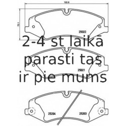 Bremžu uzliku kompl., Disku bremzes BREMBO P 44 022