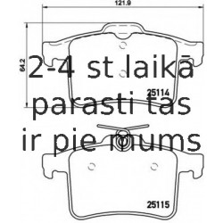 Bremžu uzliku kompl., Disku bremzes BREMBO P 36 026