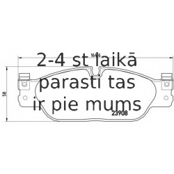 Bremžu uzliku kompl., Disku bremzes BREMBO P 36 021